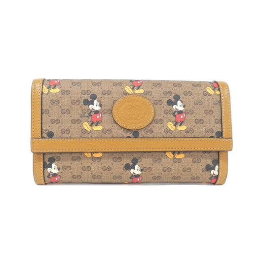 Gucci Beige Light Brown Gg Supreme Leather Long Wallet (Bi-Fold) ()