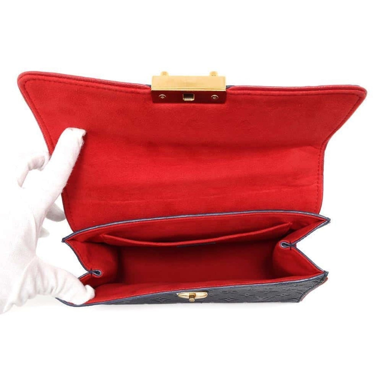 Louis Vuitton Monogram Empreinte Navy Red Color Monogram Empreinte Shoulder Bag