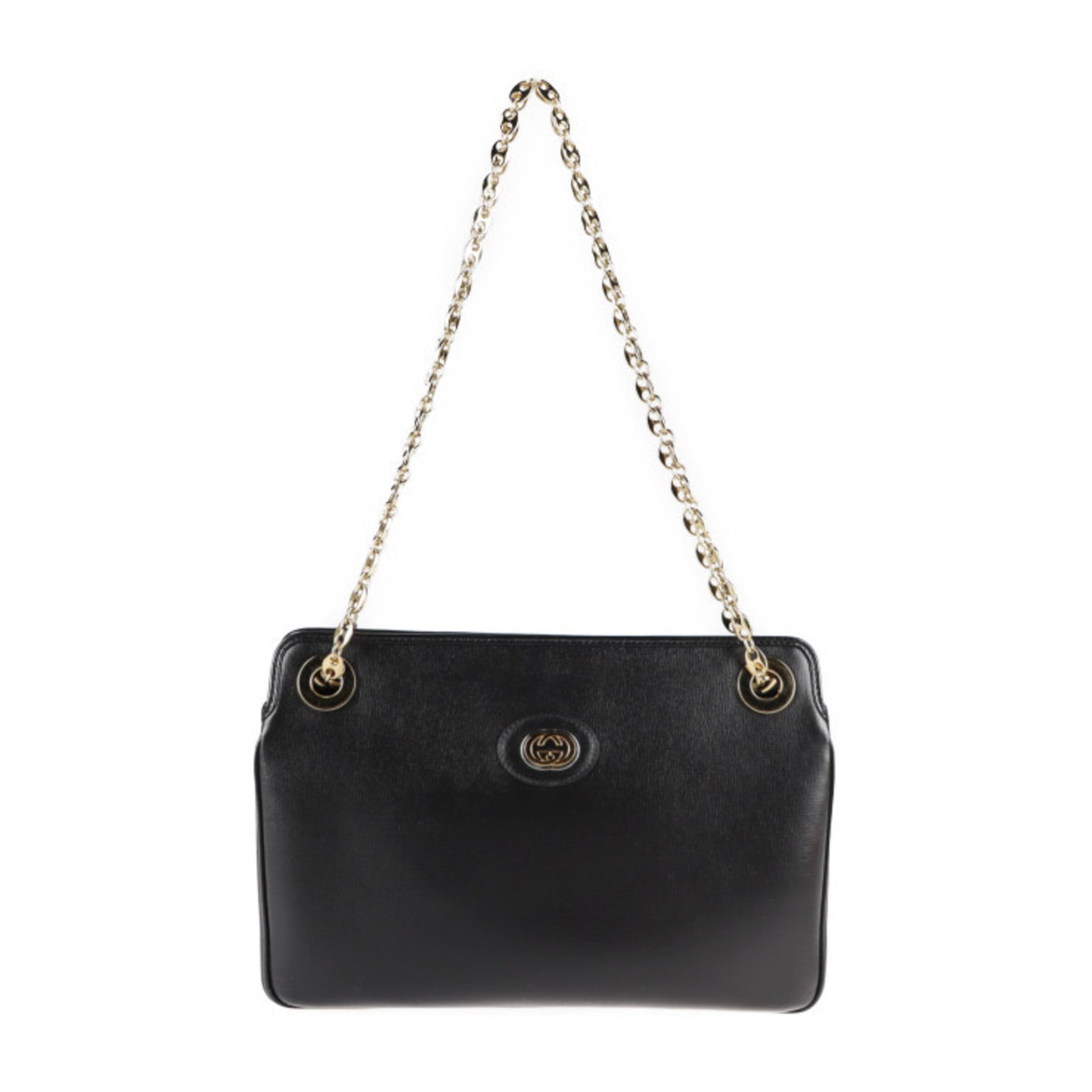Gucci Black Leather Shoulder Bag ()