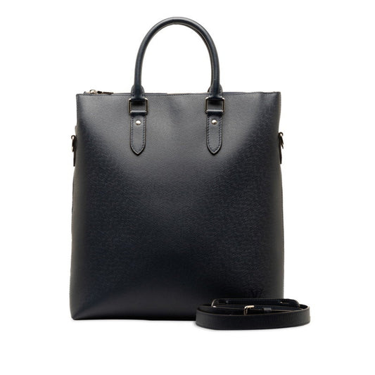 Louis Vuitton Navy Ocean Leather Shoulder Bag Tote Bag ()
