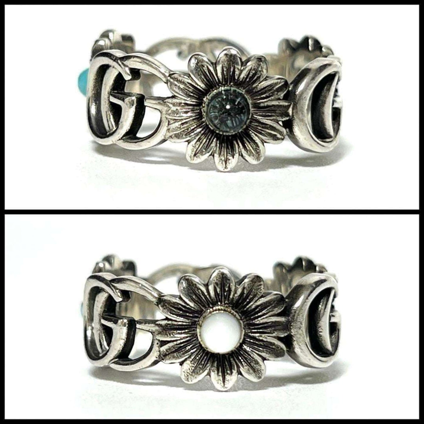 Gucci Silver Resin Silver 925 Band Ring