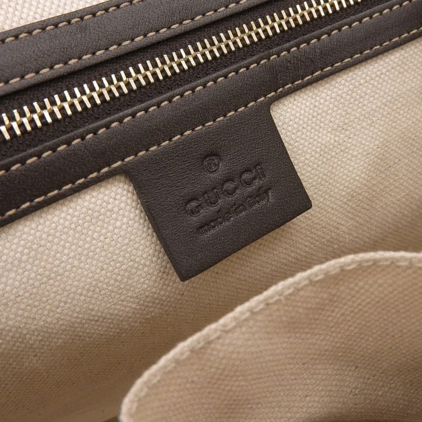Gucci Beige Brown Gg Canvas Handbag Tote Bag