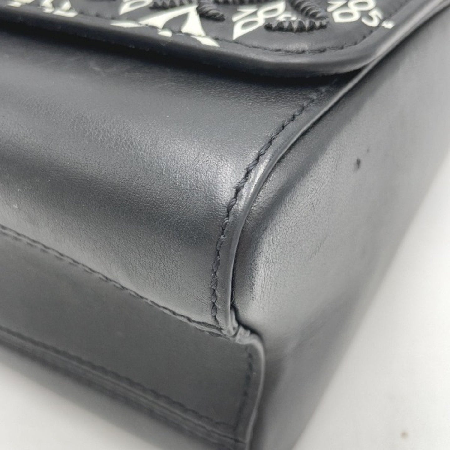 Louis Vuitton Black Leather Shoulder Bag