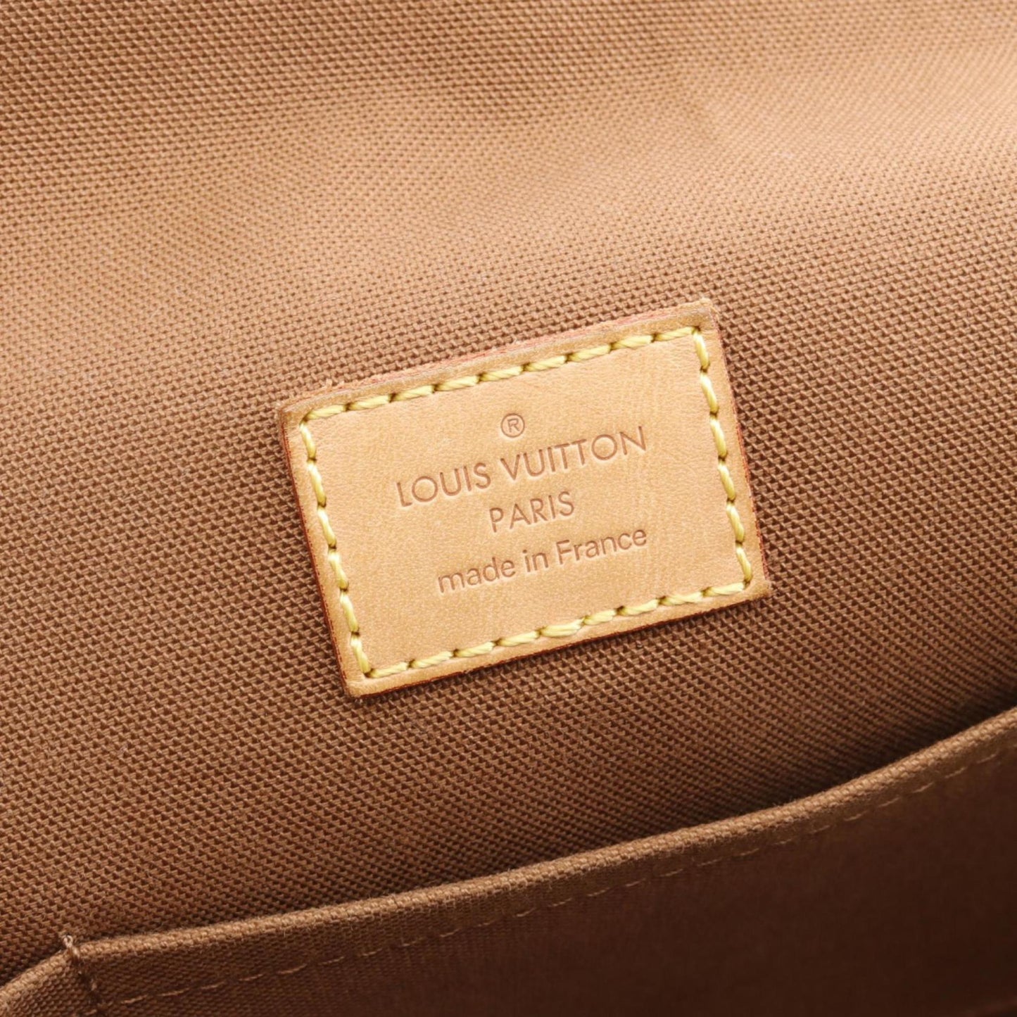 Louis Vuitton Brown Coated Canvas Leather Shoulder Bag