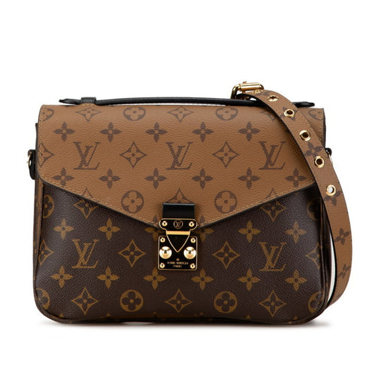Louis Vuitton Monogram Reverse Brown Pvc Leather Handbag Pochette Shoulder Bag ()