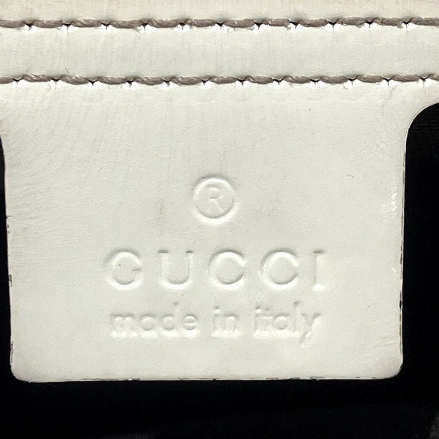 Gucci Brown White Gg Supreme Leather Shoulder Bag Tote Bag