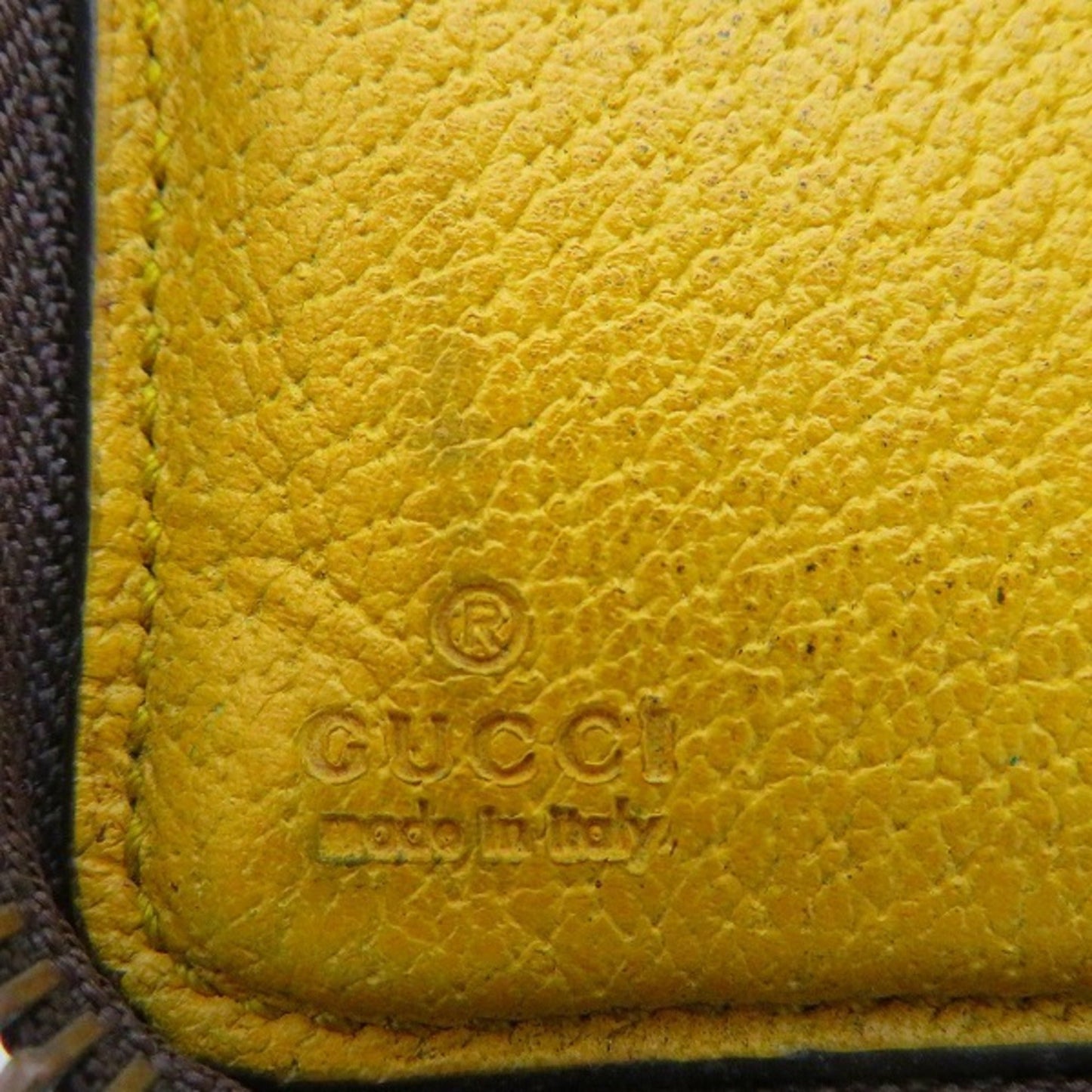 Gucci Beige Yellow Pvc Leather Long Wallet (Bi-Fold)