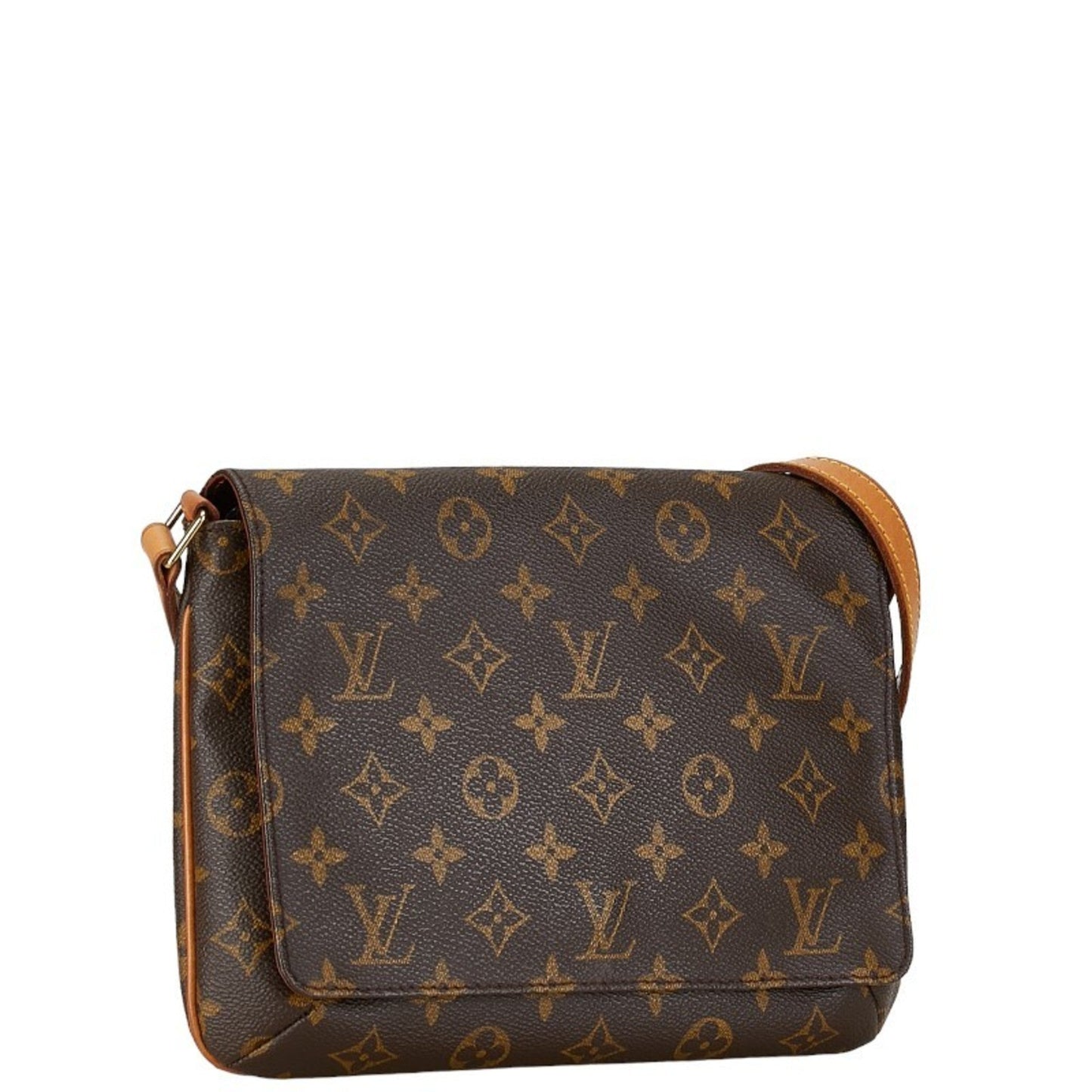 Louis Vuitton Brown Pvc Leather Handbag Shoulder Bag