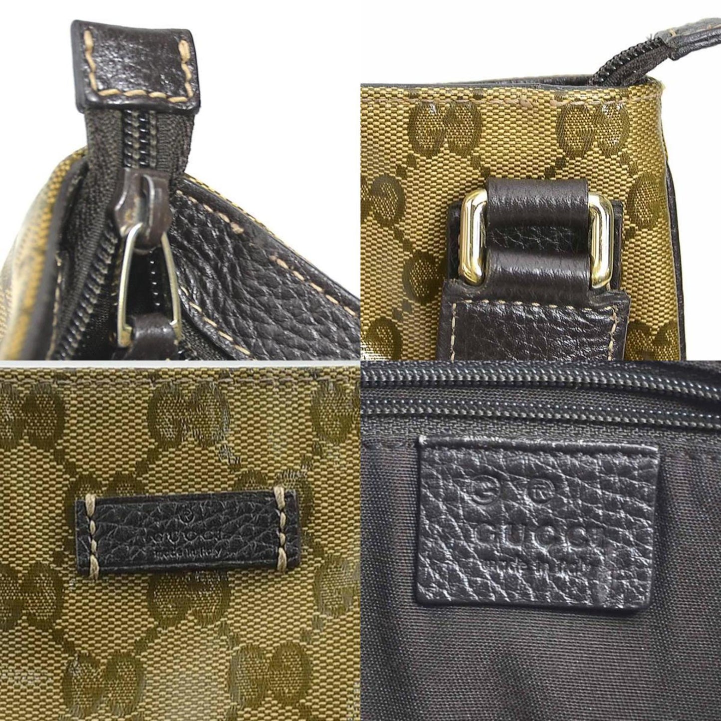 Gucci Brown Pvc Leather Shoulder Bag