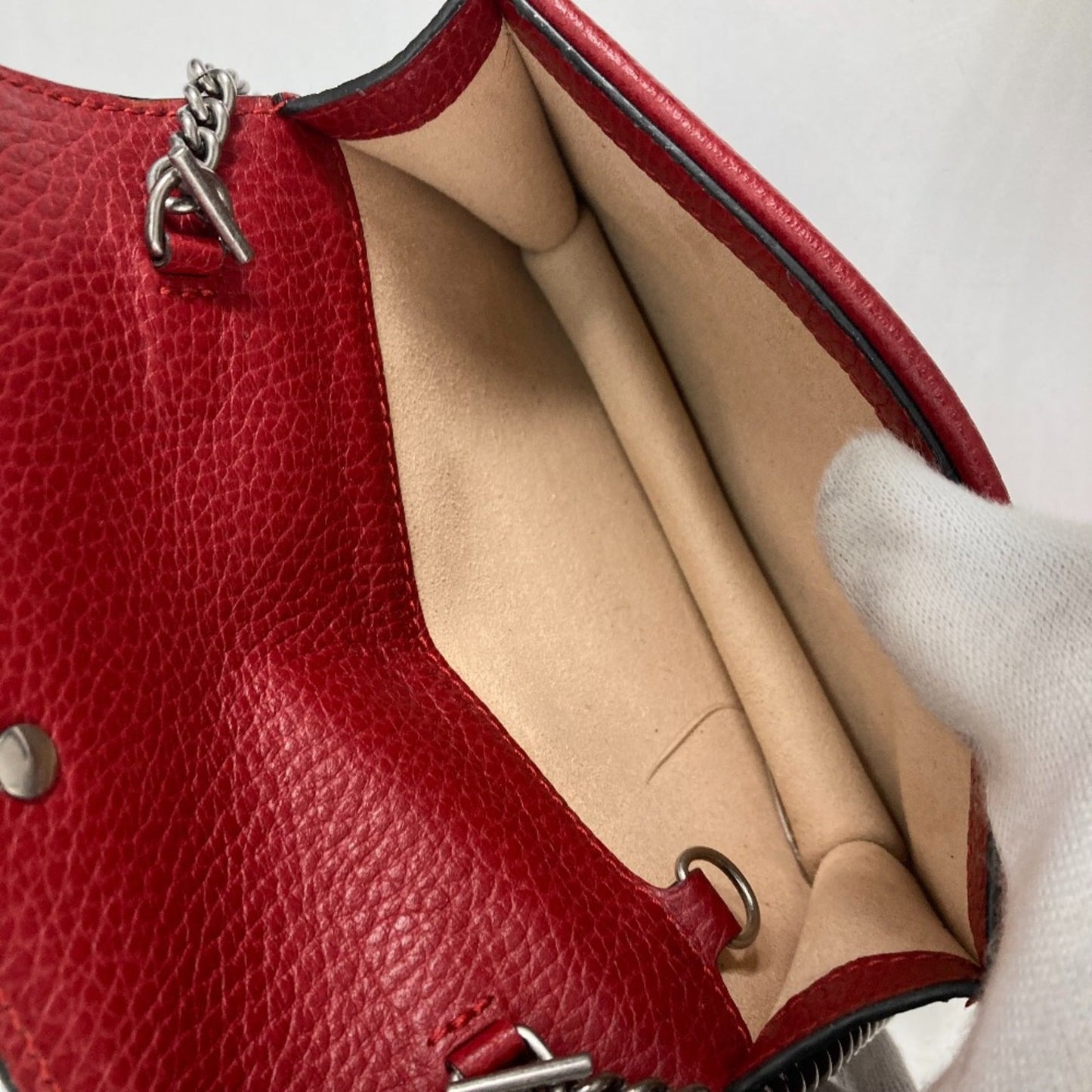 Gucci Red Leather Shoulder Bag