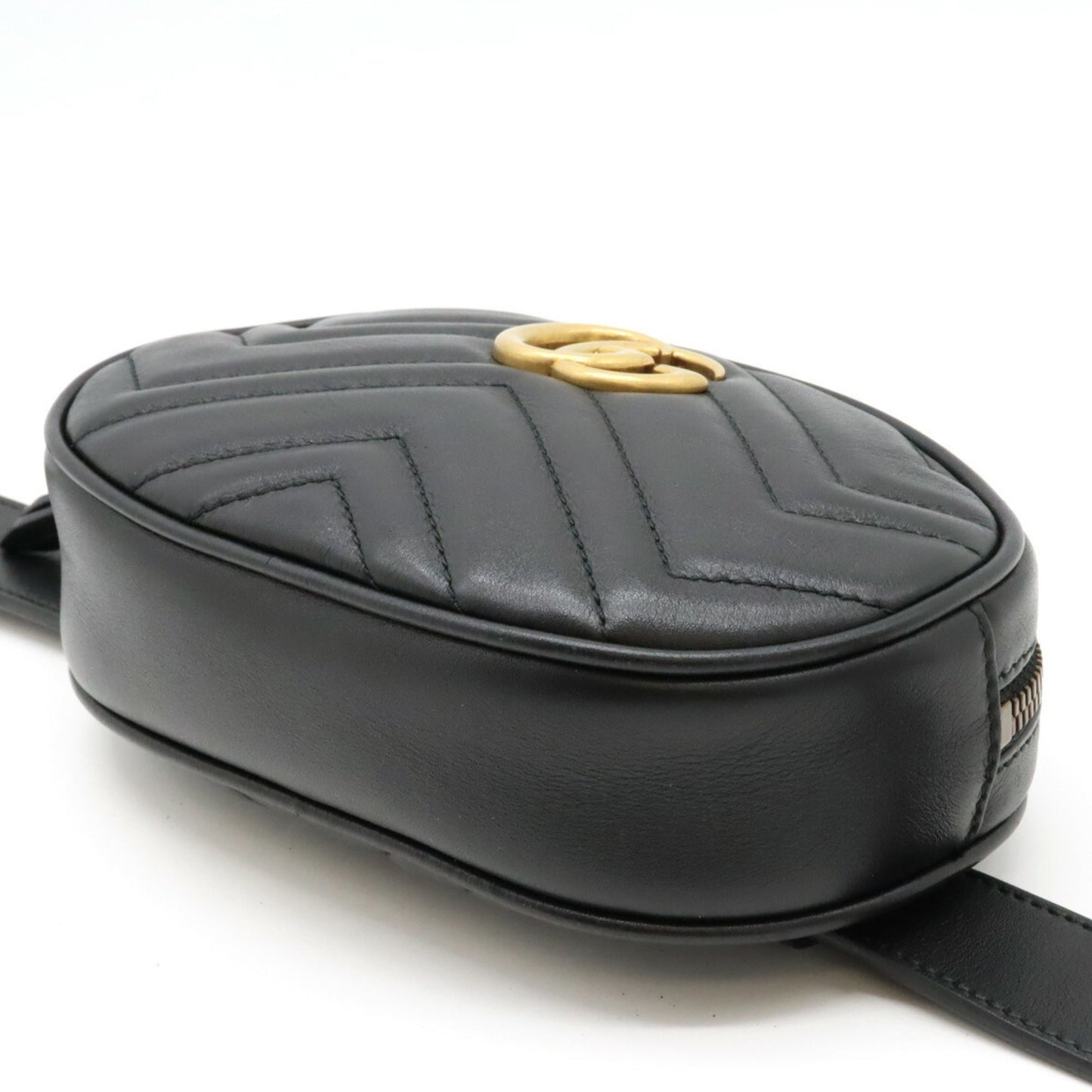 Gucci Gg Marmont Black Leather Sling Bag