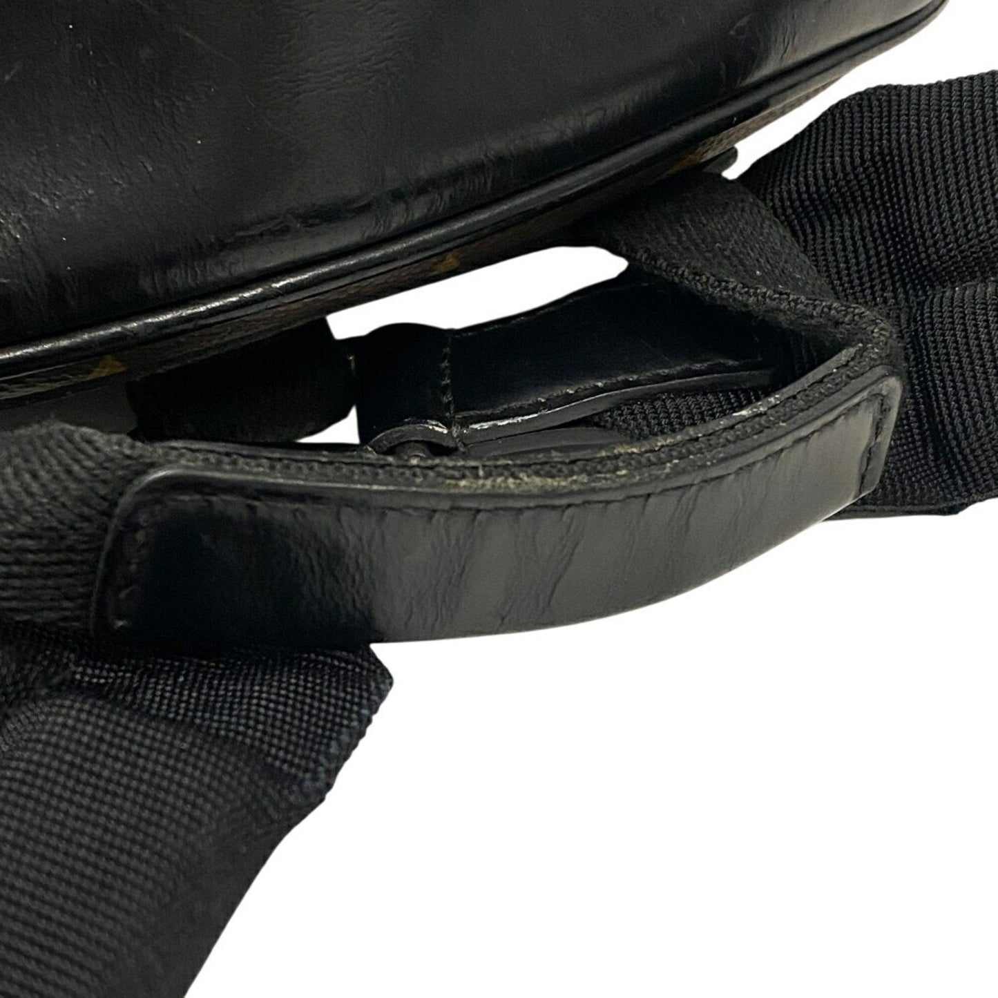 Louis Vuitton Monogram Black Brown Monogram Leather Backpack
