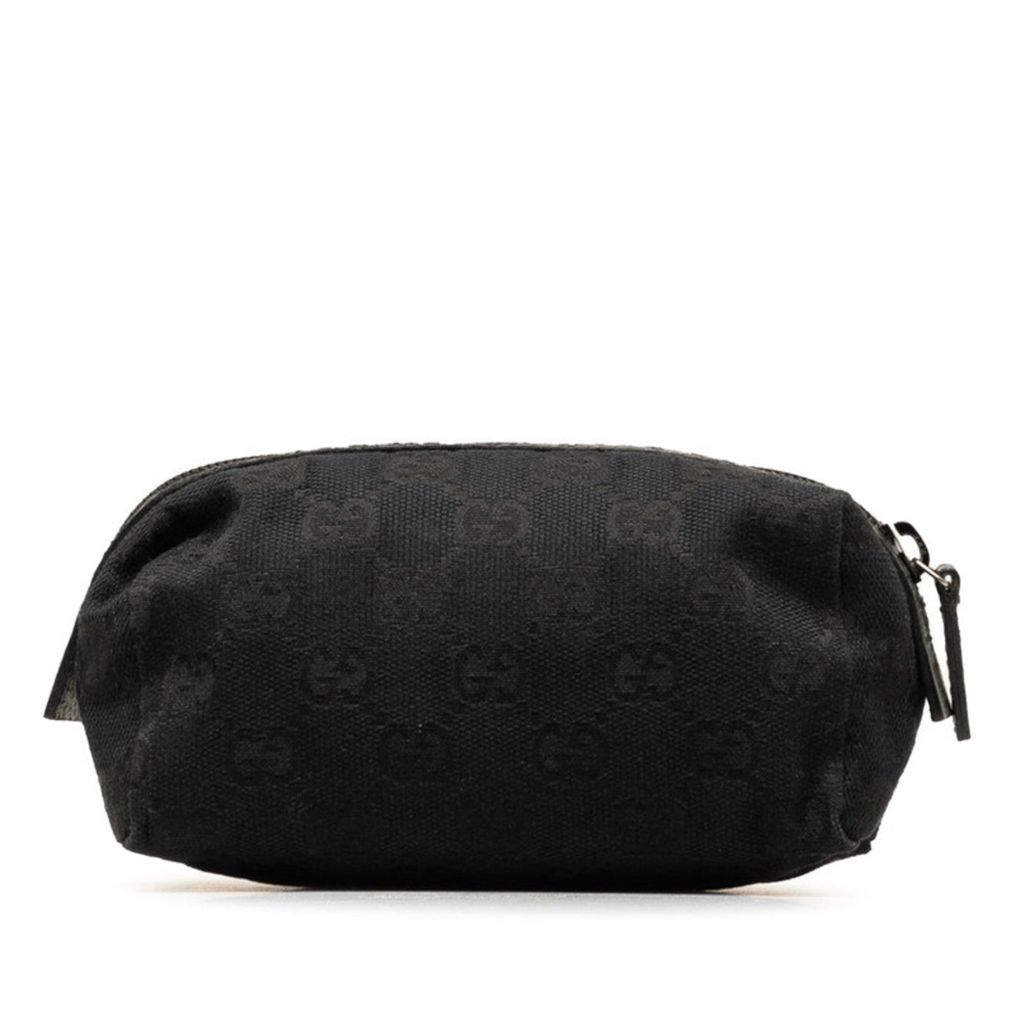 Gucci Gg Canvas Black Canvas Leather Pouch