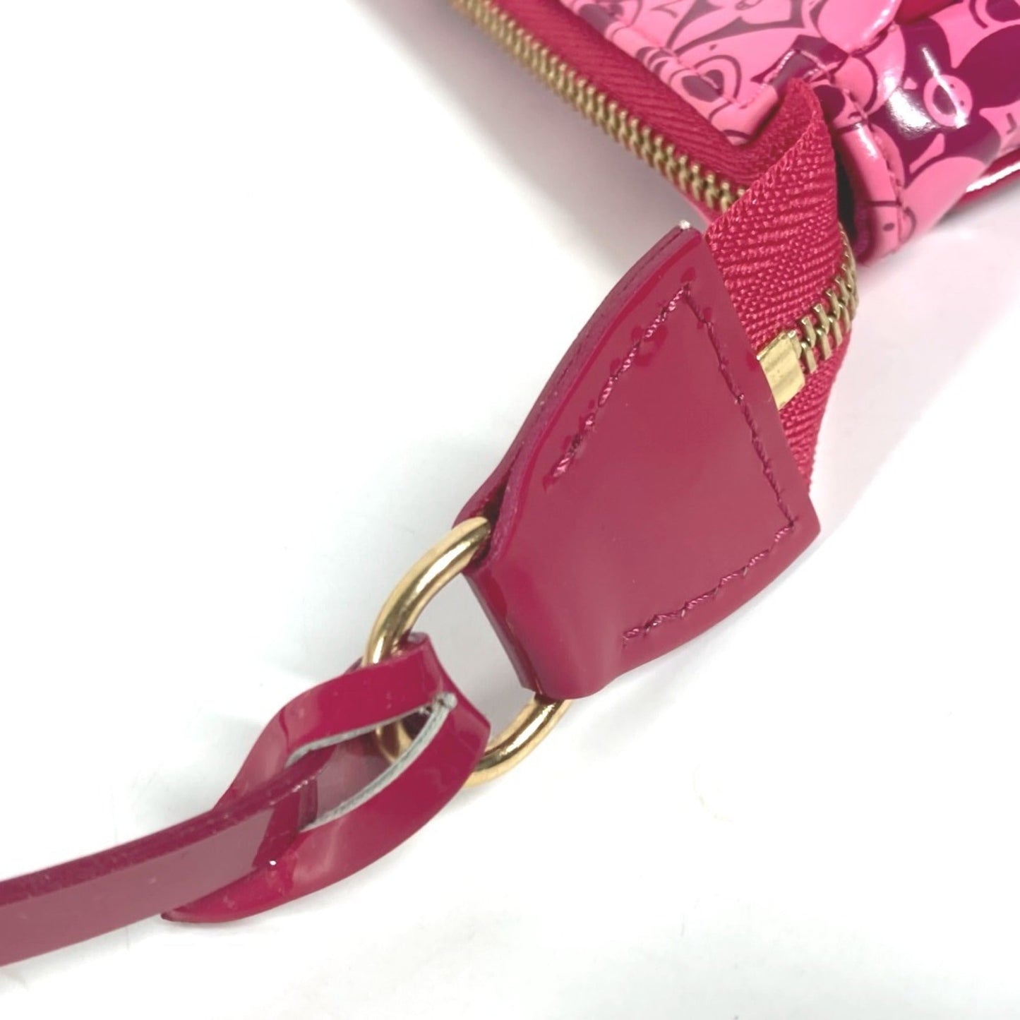 Louis Vuitton Pink Pvc Leather Handbag Pouch Shoulder Bag