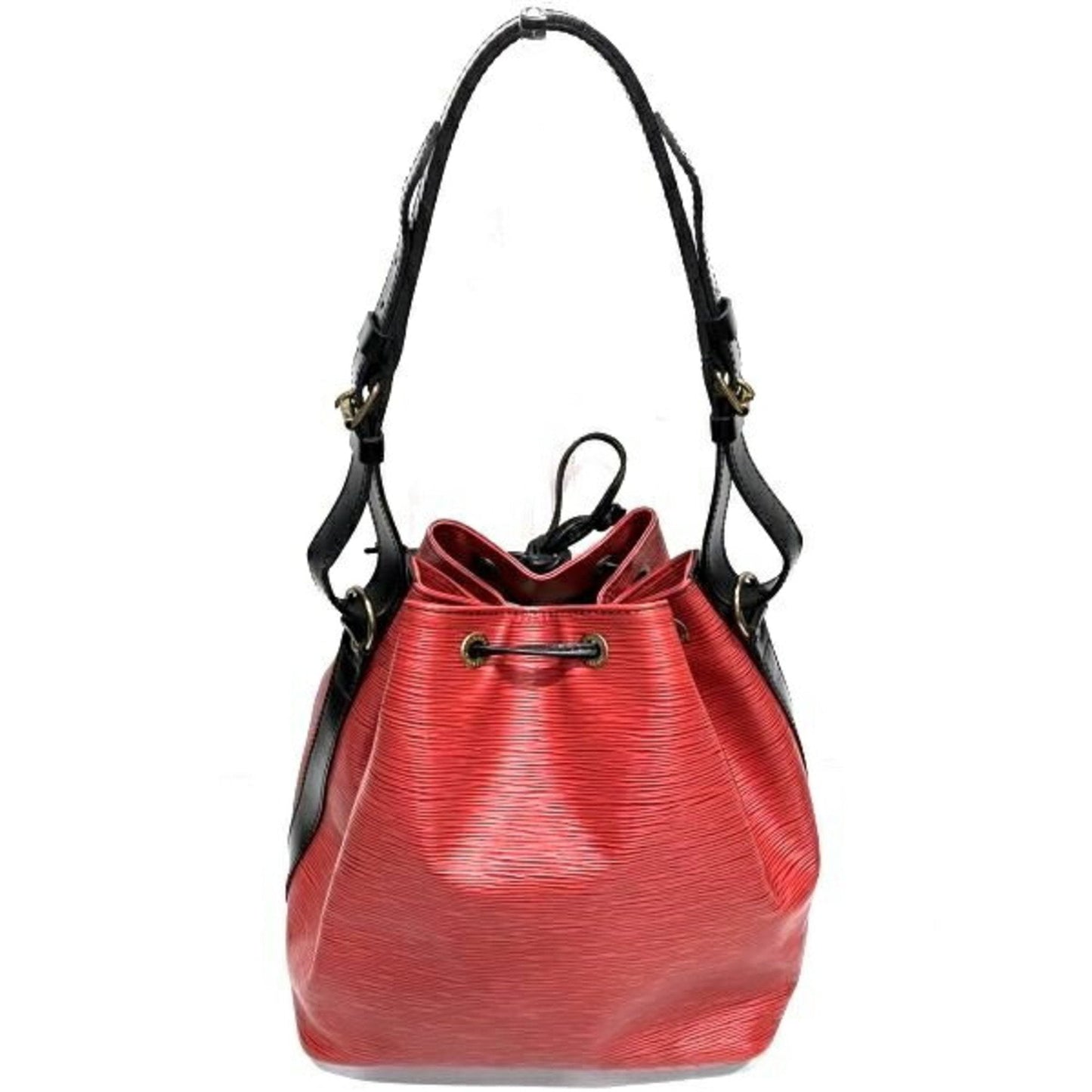 Louis Vuitton Epi Castilian Red Noir Epi Leather Shoulder Bag