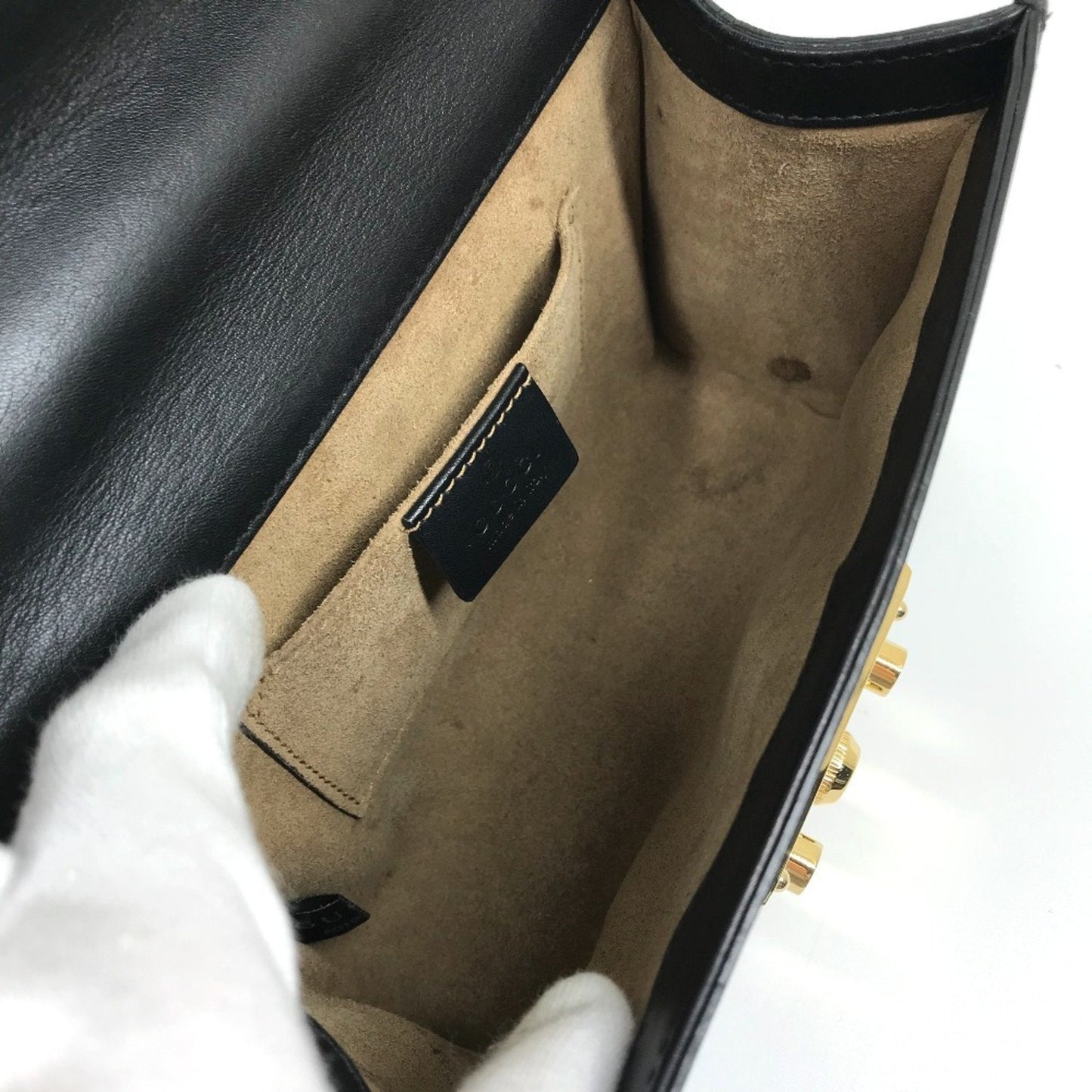 Gucci Black Leather Shoulder Bag