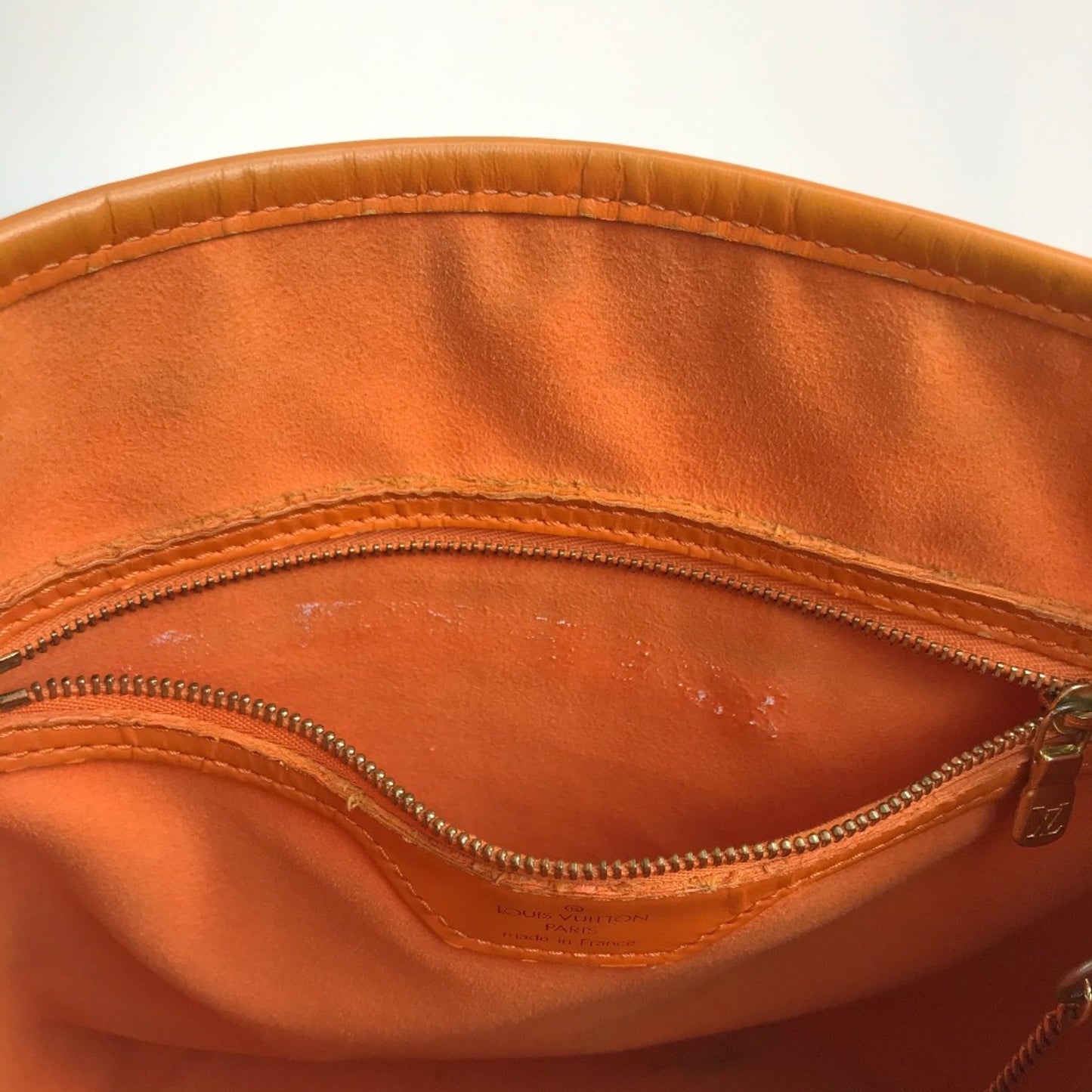 Louis Vuitton Orange Leather Shoulder Bag