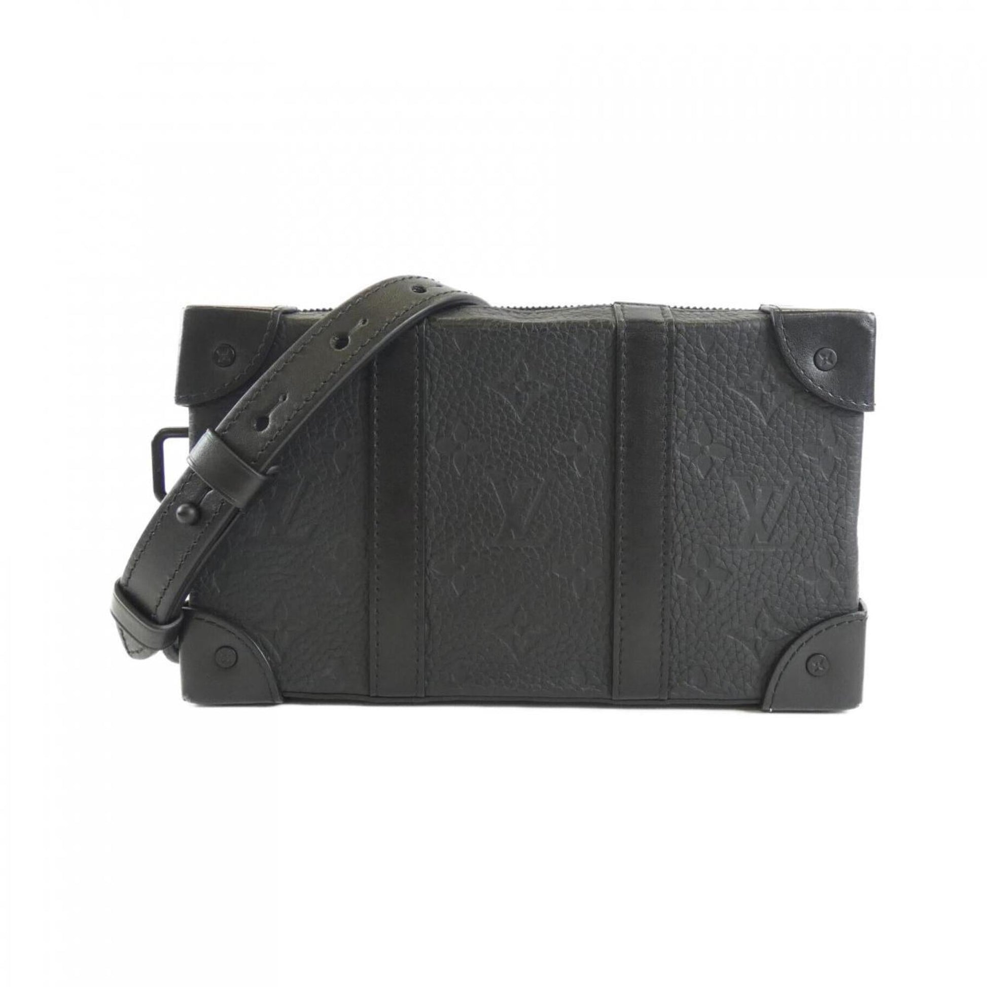 Louis Vuitton Black Leather Shoulder Bag ()