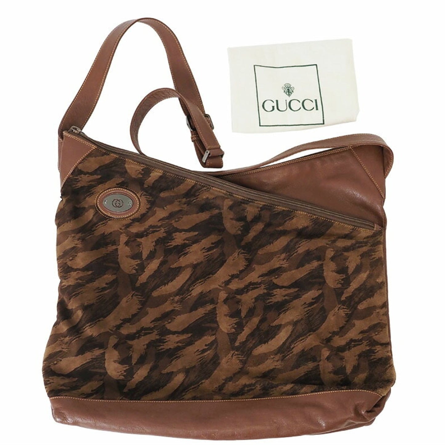 Gucci Brown Suede Shoulder Bag