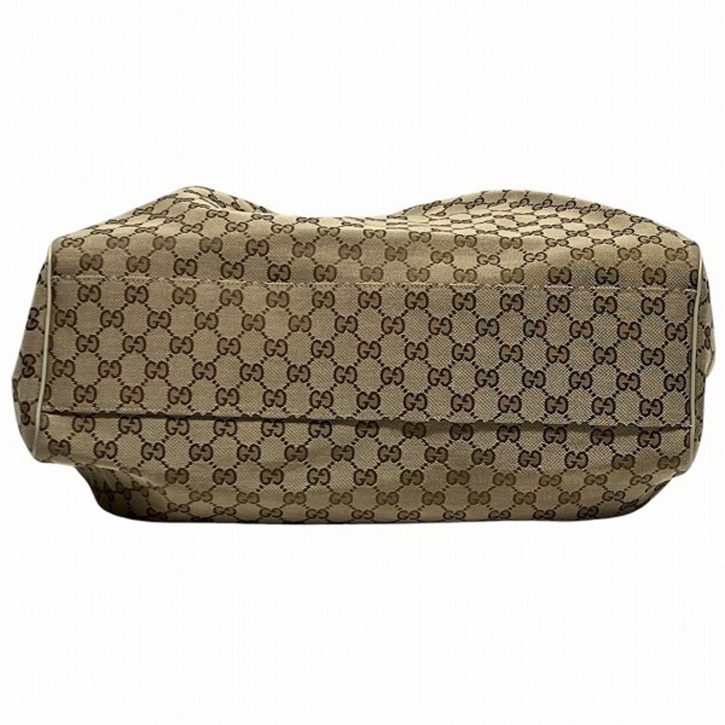 Gucci Beige Ivory Gg Canvas Leather Shoulder Bag Tote Bag