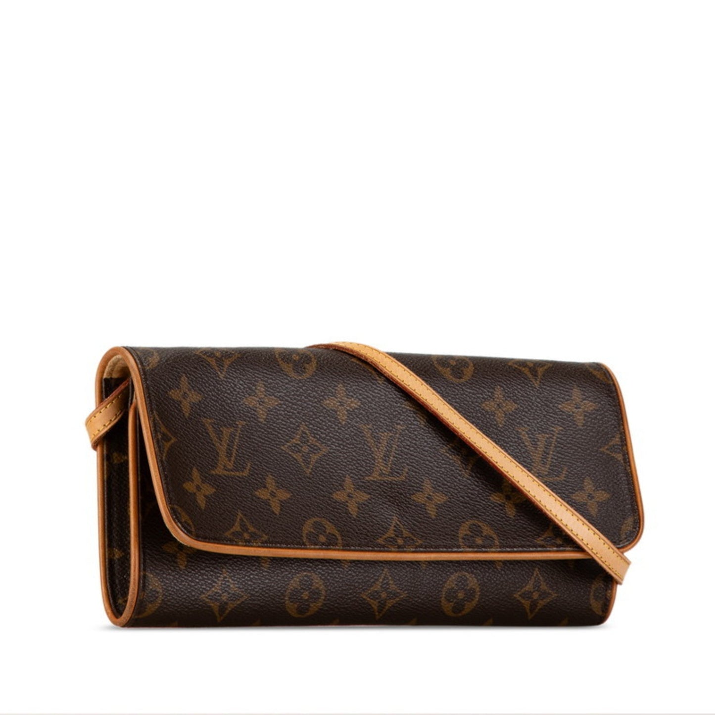 Louis Vuitton Brown Pvc Leather Pochette Shoulder Bag