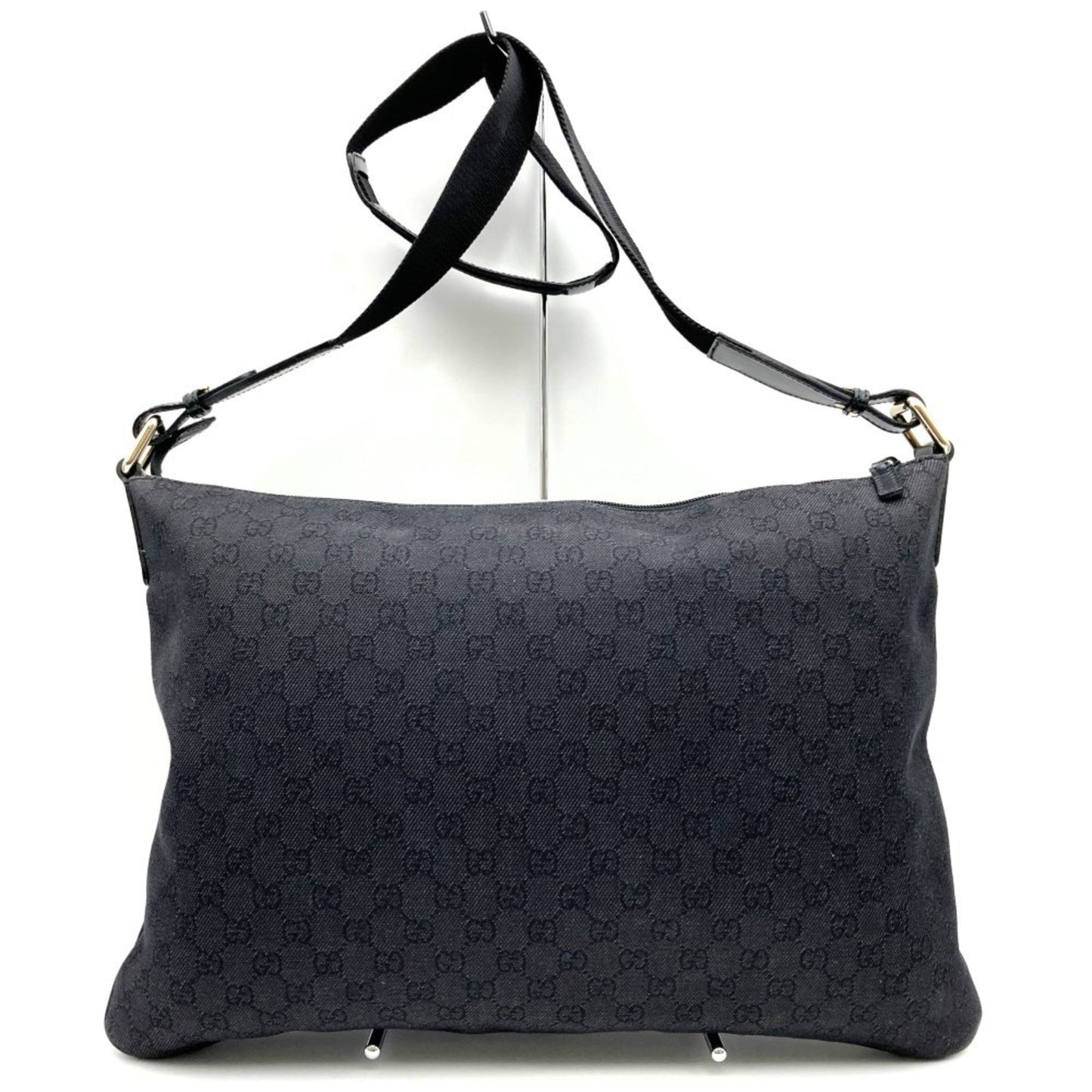 Gucci Black Gg Canvas Shoulder Bag Sling Bag
