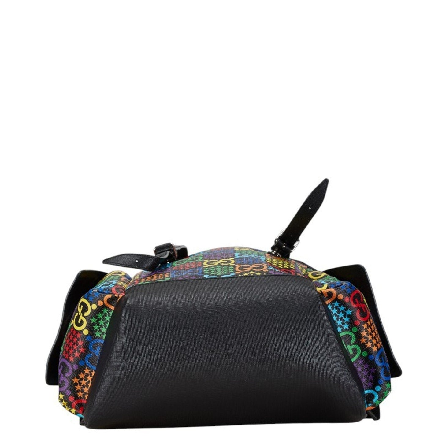 Gucci Black Multi-Color Pvc Leather Backpack