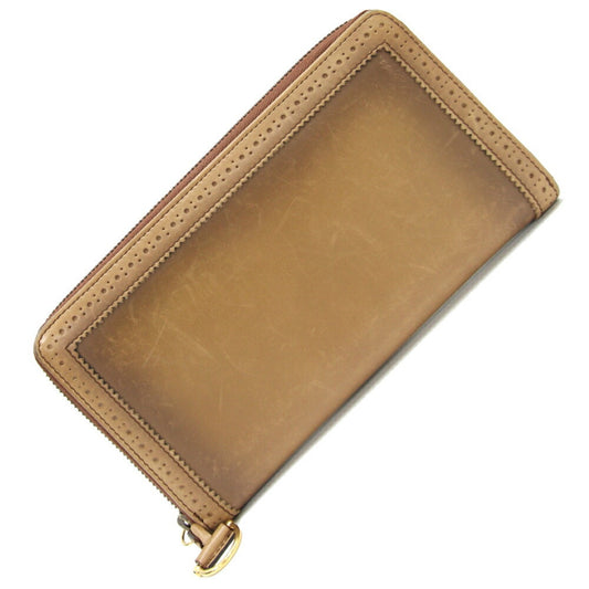 Gucci Brown Leather Long Wallet (Bi-Fold) ()