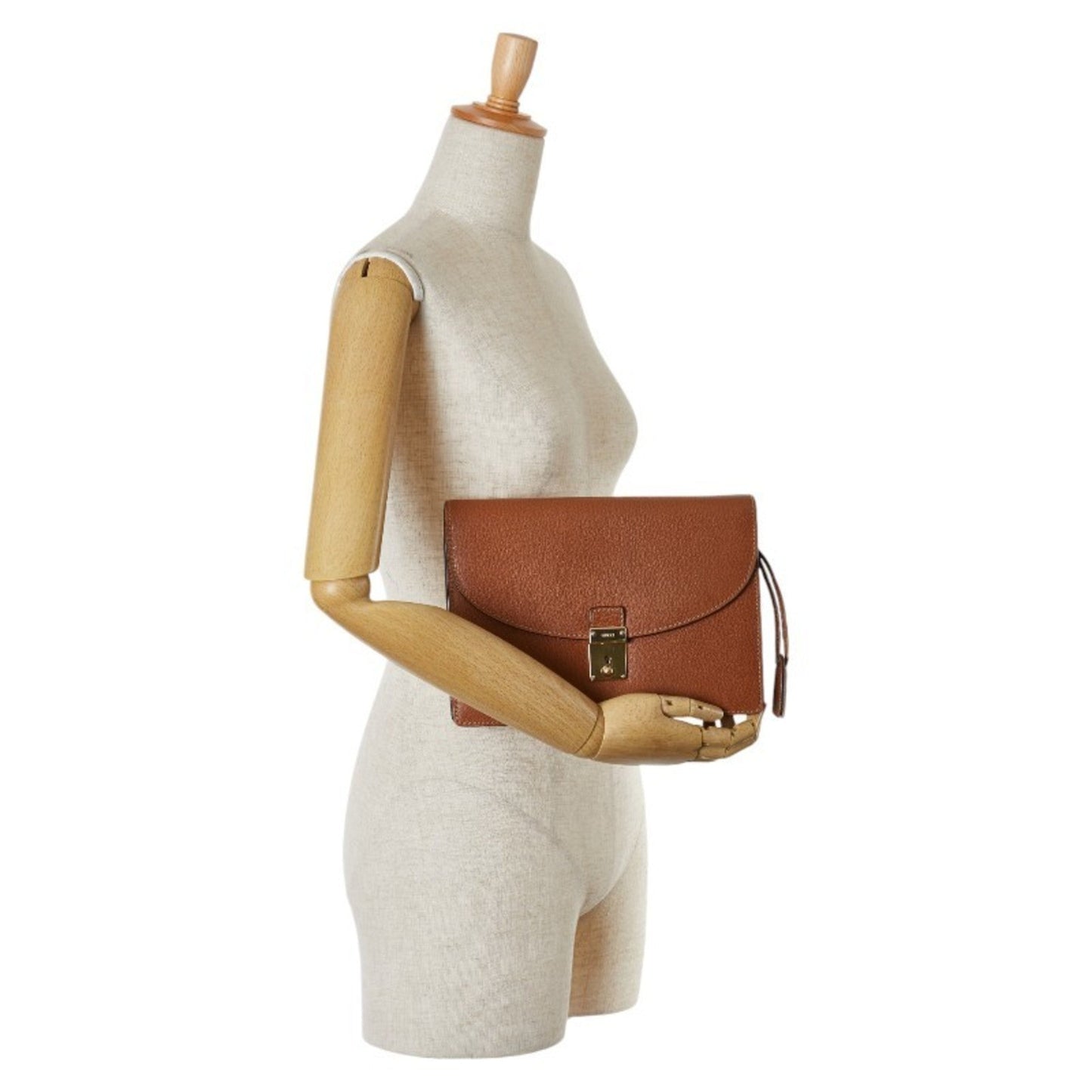 Gucci Brown Leather Clutch Bag