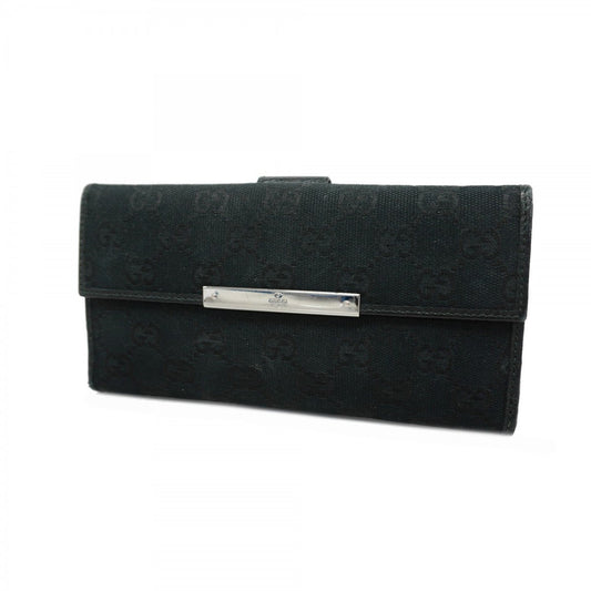 Gucci Black Canvas Long Wallet (Bi-Fold) ()