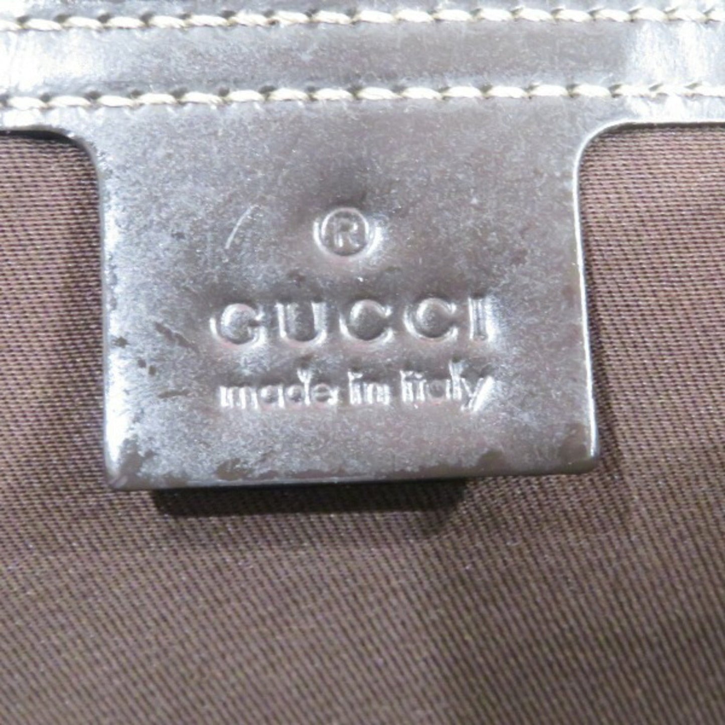 Gucci Brown Pvc Leather Tote Bag