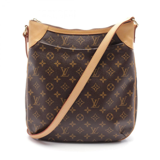 Louis Vuitton Brown Coated Canvas Leather Shoulder Bag ()