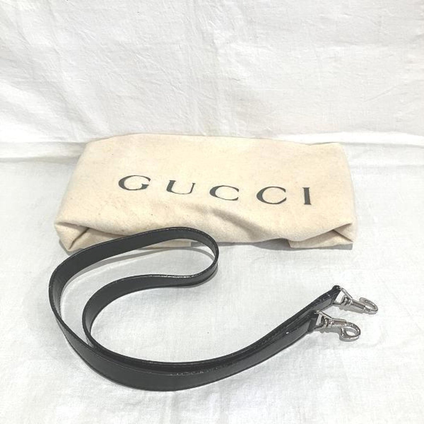 Gucci Black Nylon Canvas Shoulder Bag Tote Bag