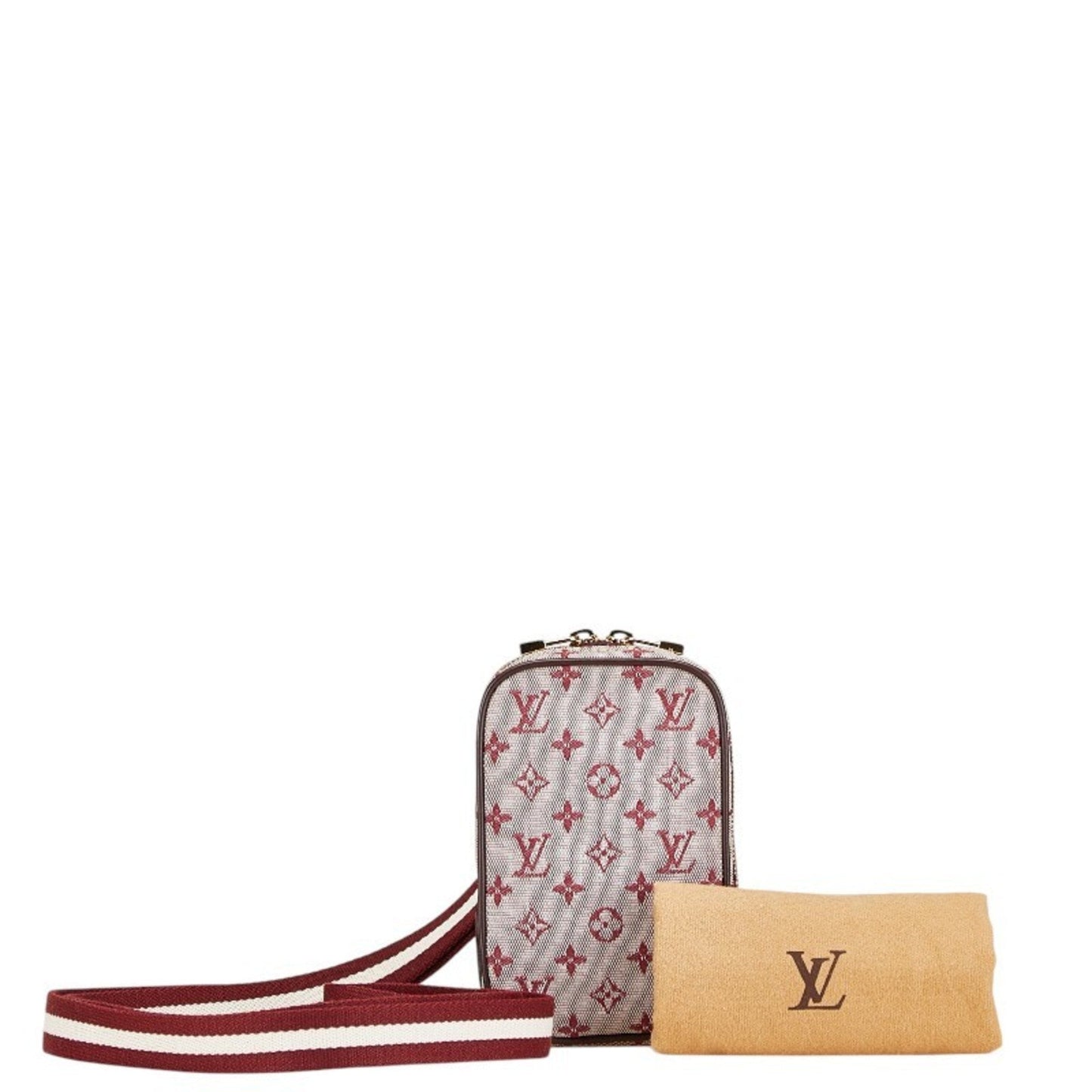 Louis Vuitton Cherry Red Color Canvas Leather Shoulder Bag