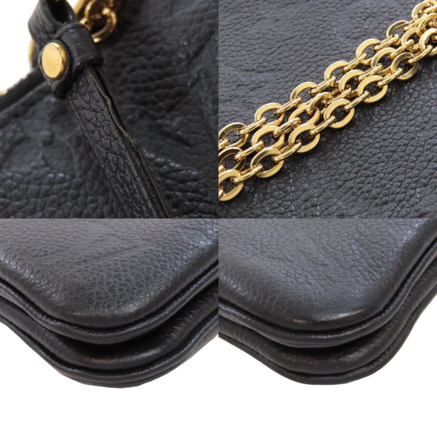 Louis Vuitton Empreinte Black Monogram Empreinte Pochette Shoulder Bag