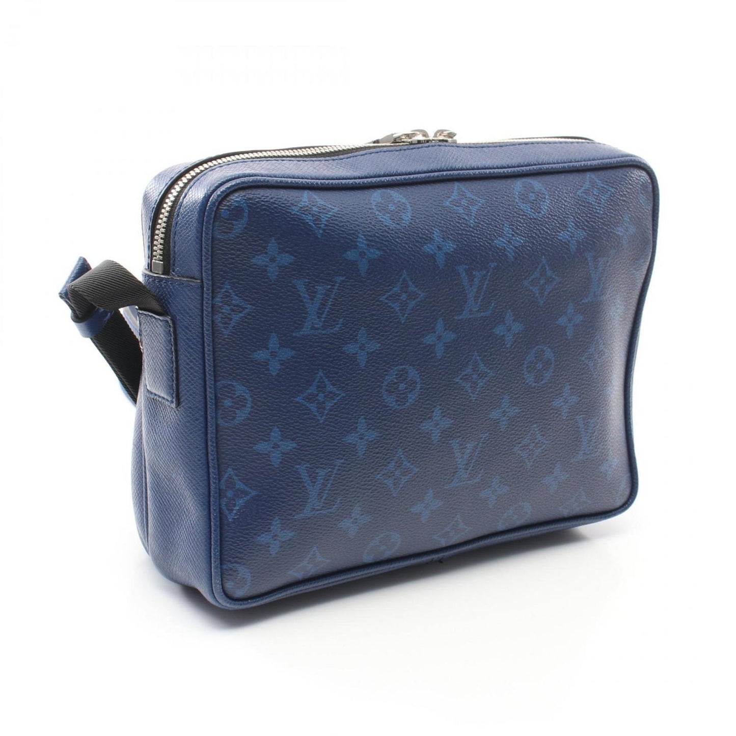 Louis Vuitton Blue Cobalt Coated Canvas Leather Shoulder Bag