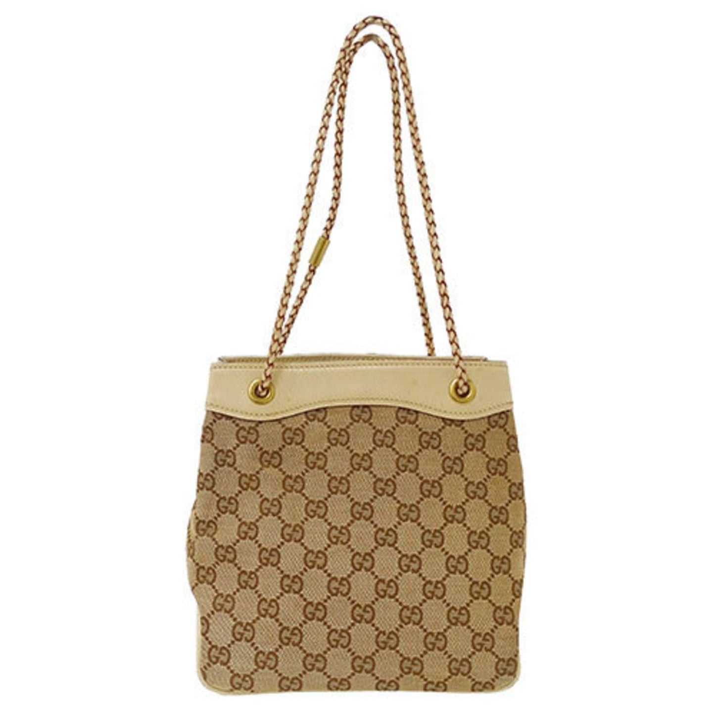 Gucci Beige Gg Canvas Handbag Shoulder Bag