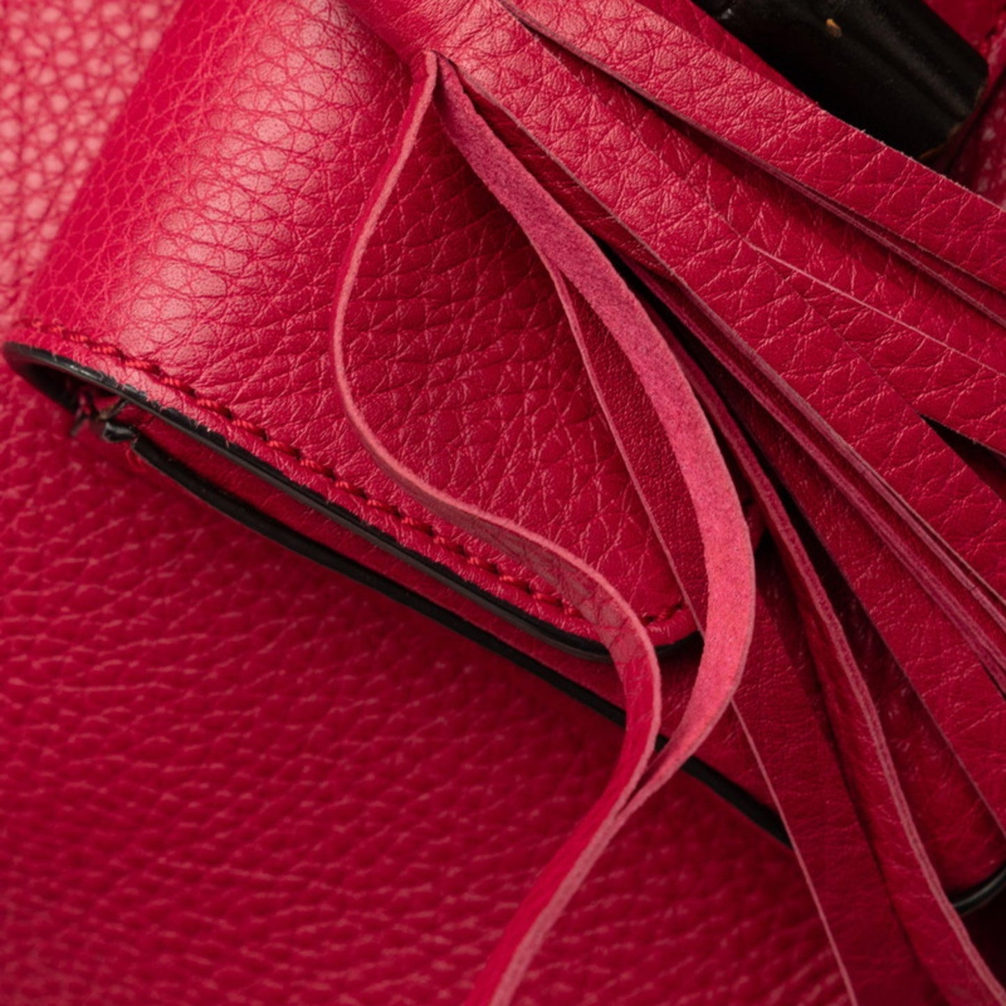 Gucci Red Color Bamboo Backpack