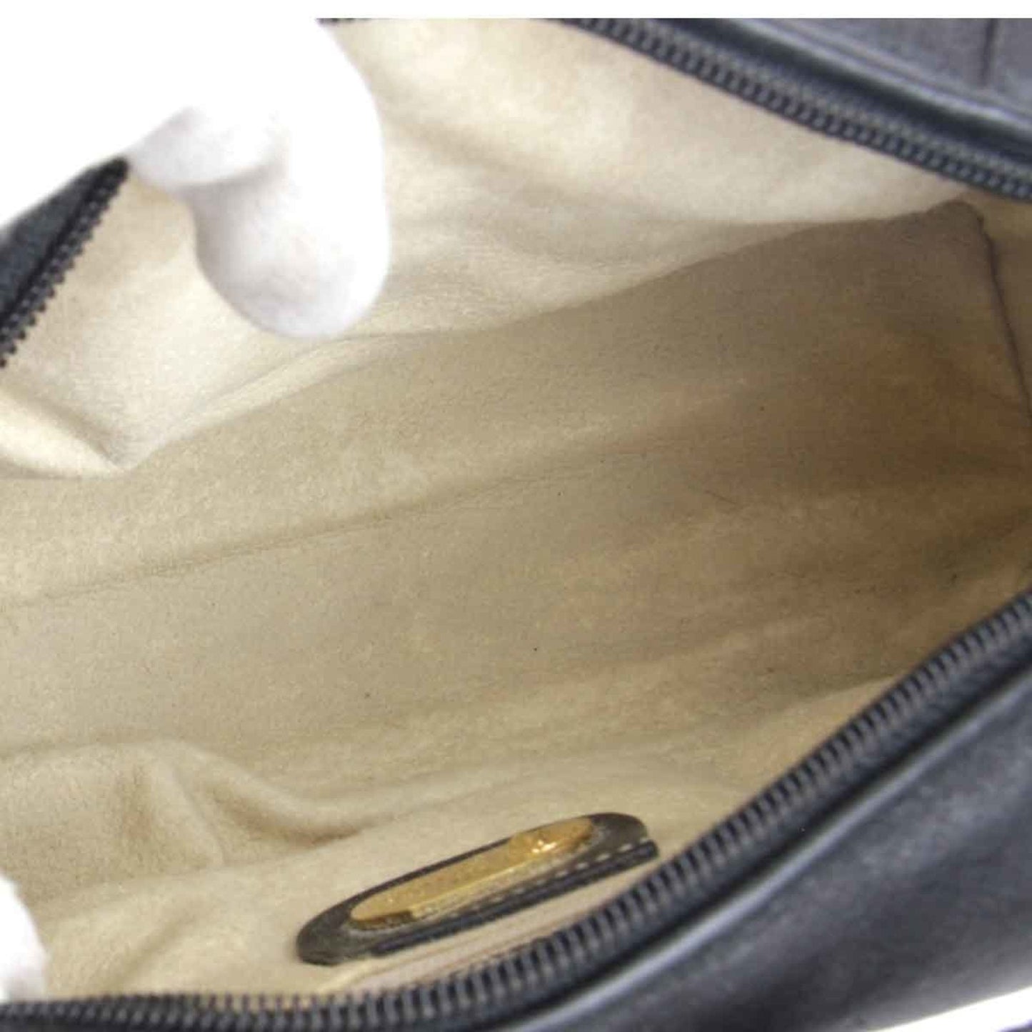 Gucci Gucci Interlocking Black Leather Shoulder Bag