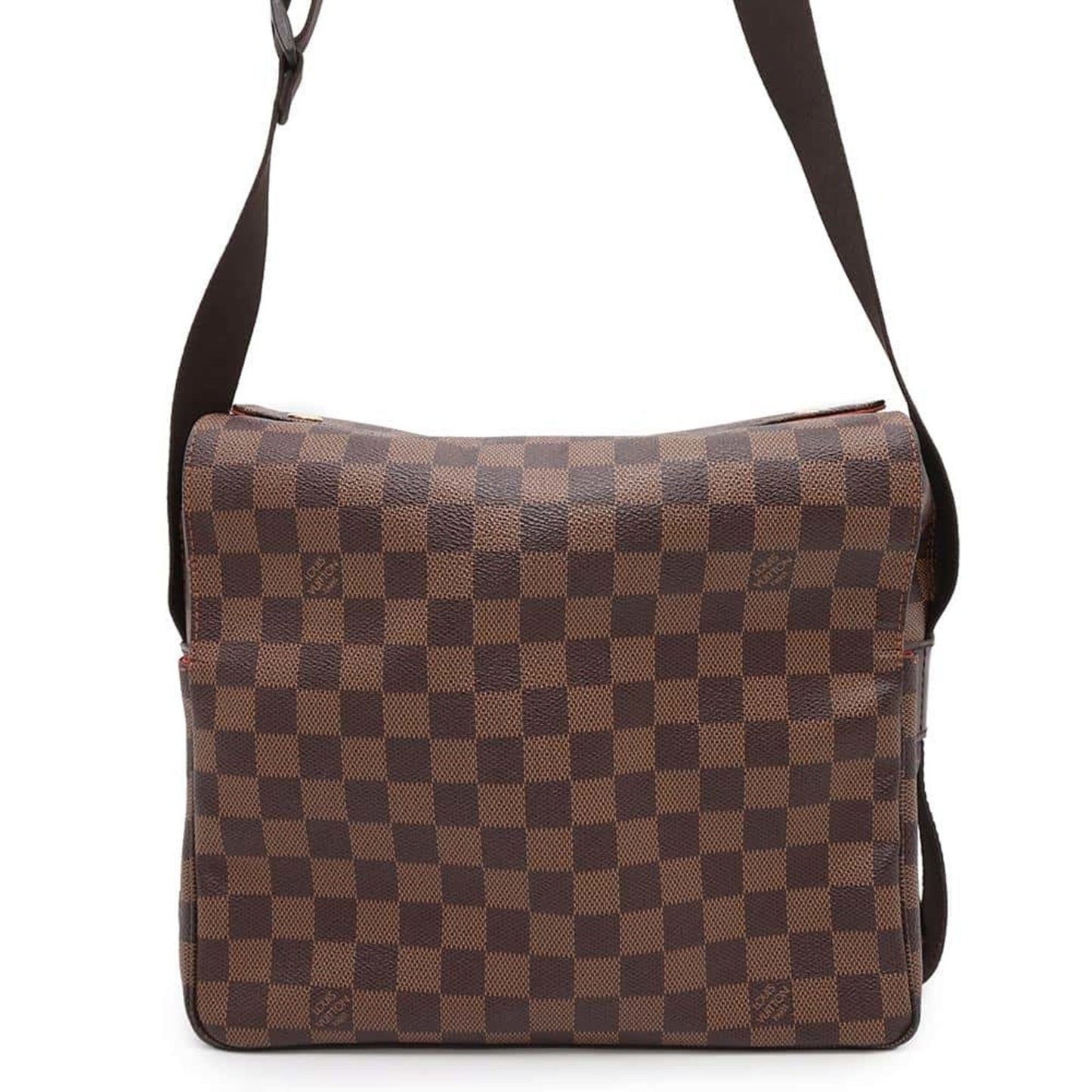 Louis Vuitton Brown Red Color Damier Canvas Shoulder Bag