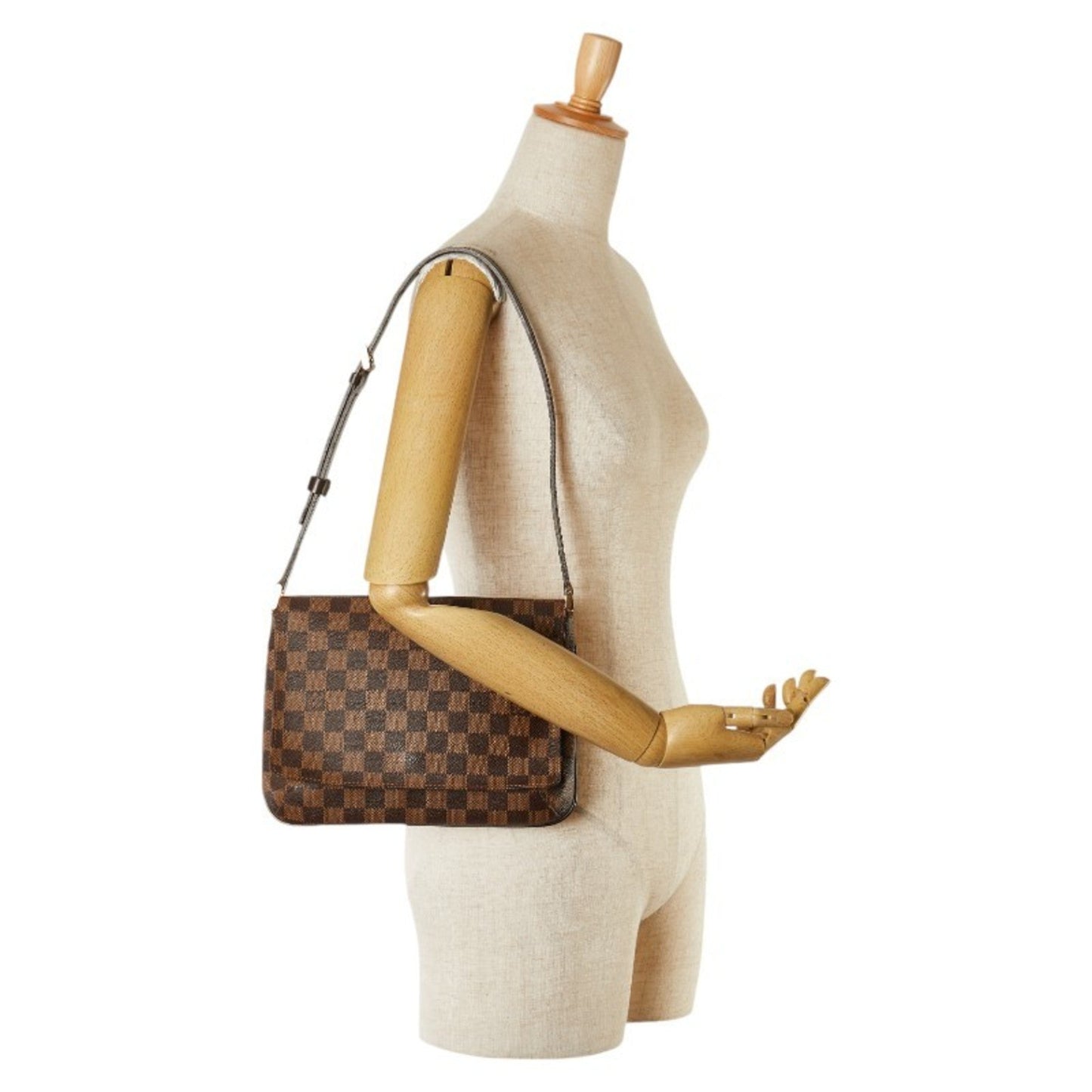Louis Vuitton Brown Pvc Leather Handbag Shoulder Bag