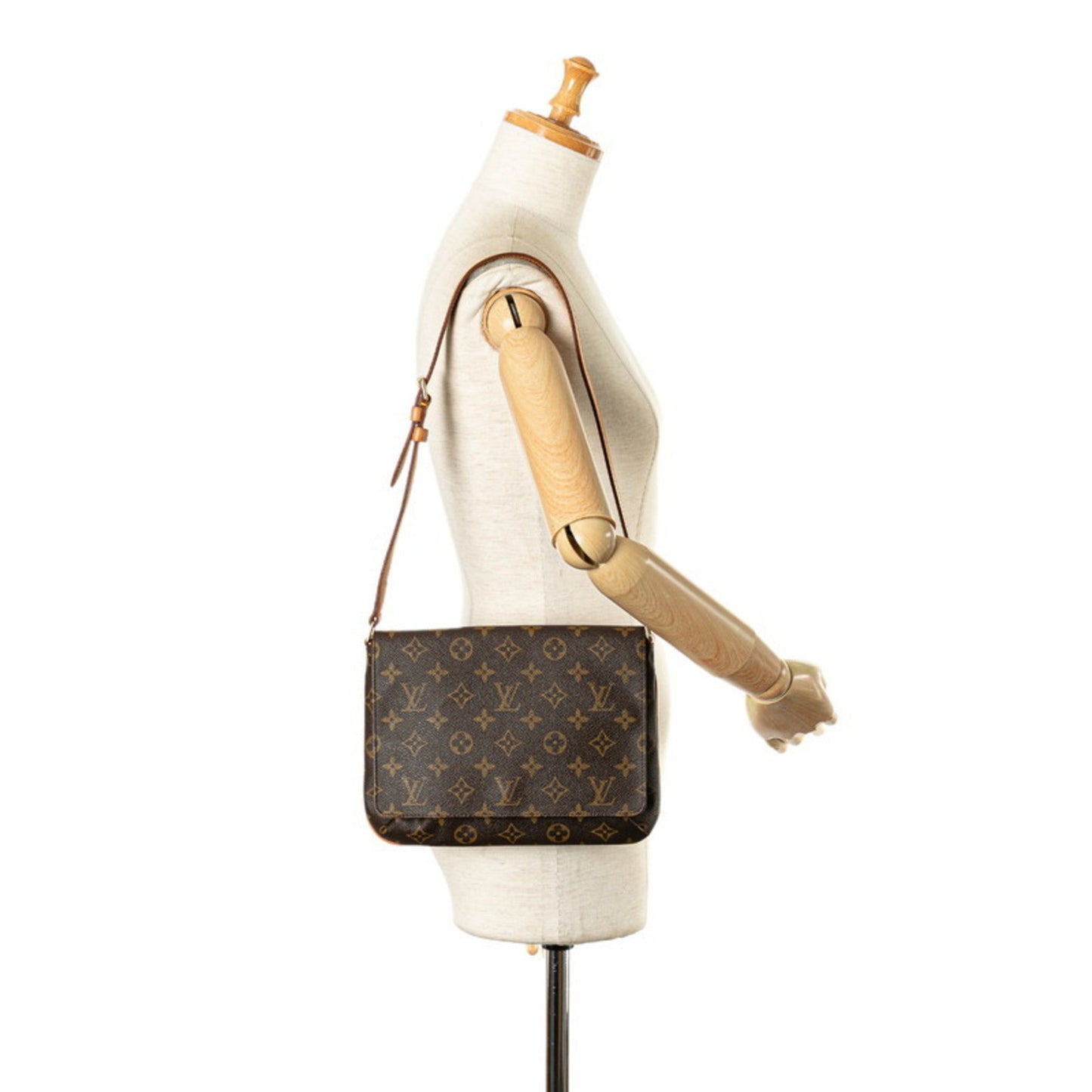 Louis Vuitton Brown Pvc Leather Shoulder Bag