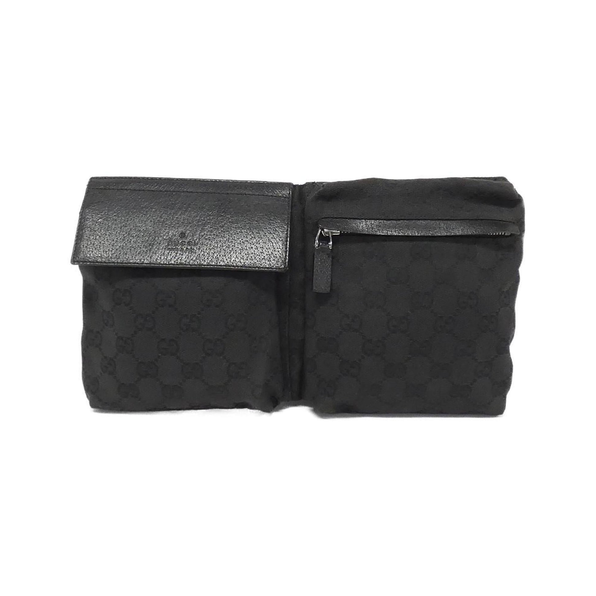 Gucci Black Gg Canvas Fanny Pack ()
