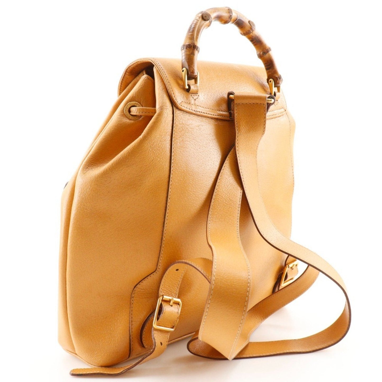 Gucci Yellow Leather Backpack