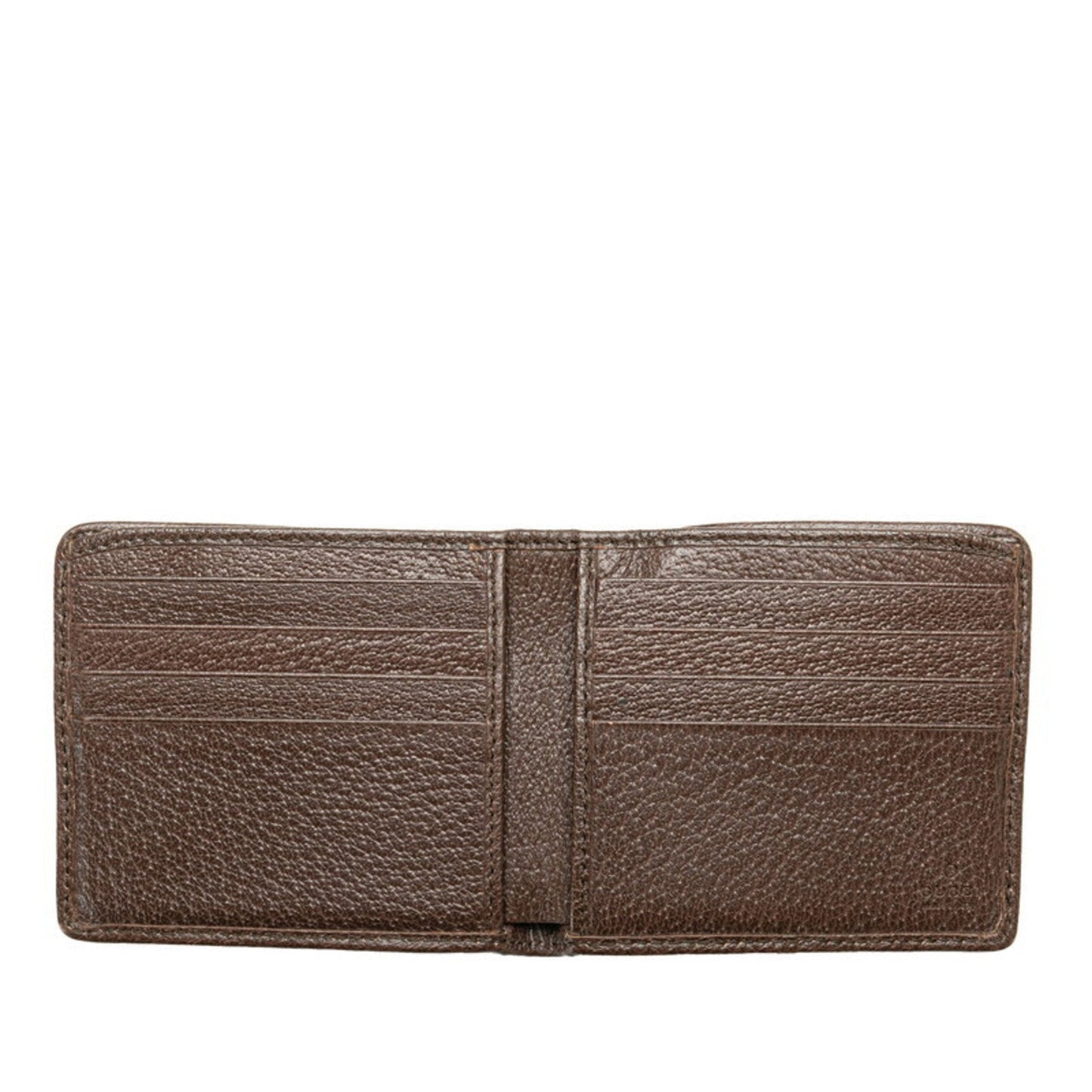Gucci Beige Brown Canvas Leather Wallet (Bi-Fold)