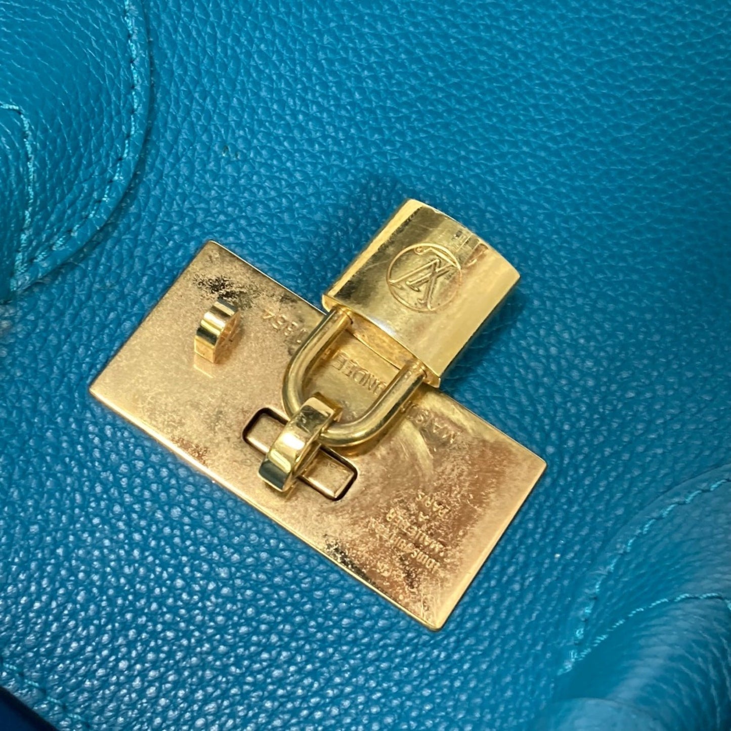 Louis Vuitton Blue Leather Shoulder Bag