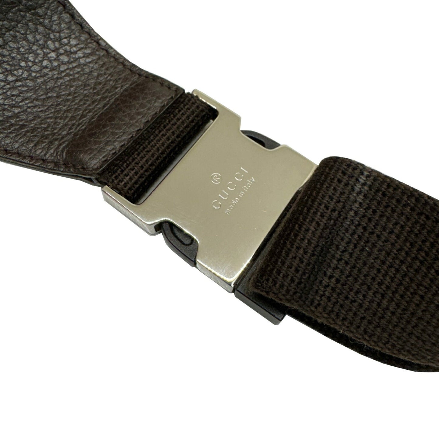 Gucci Beige Brown Canvas Leather Fanny Pack