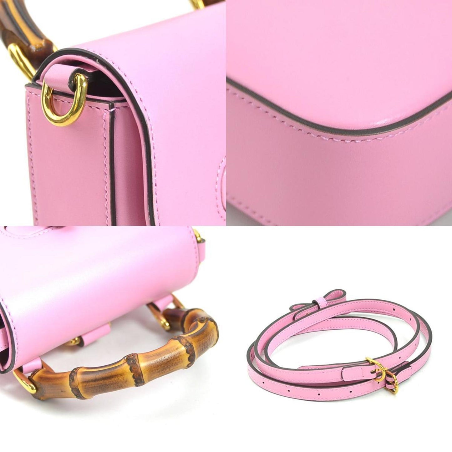 Gucci Pink Leather Shoulder Bag