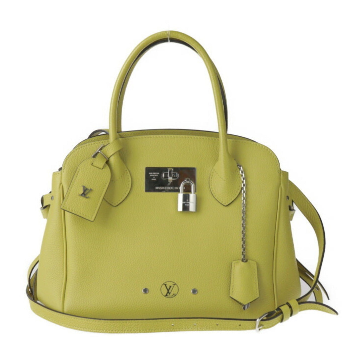 Louis Vuitton Yellow Leather Handbag Shoulder Bag Tote Bag ()
