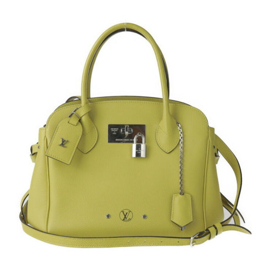 Louis Vuitton Yellow Leather Handbag Shoulder Bag Tote Bag ()